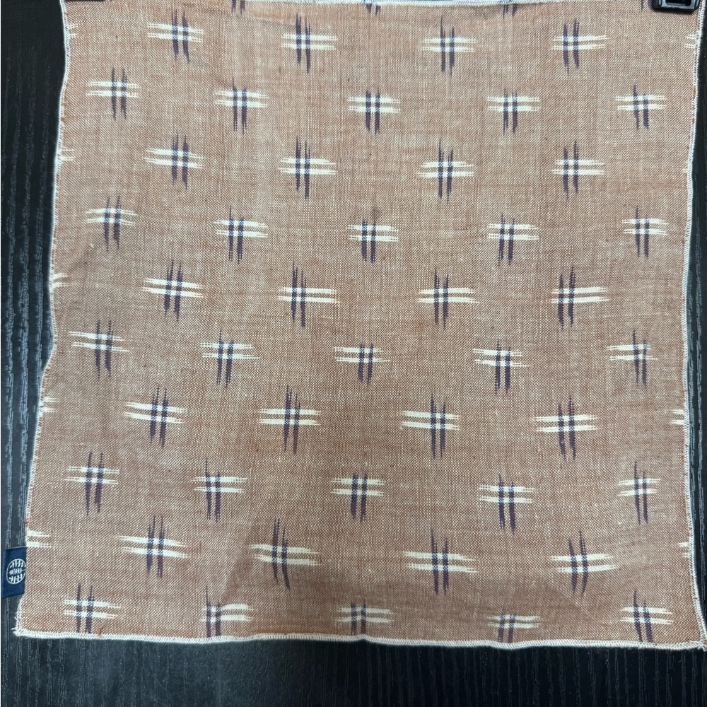 Brown Patterned pocket square